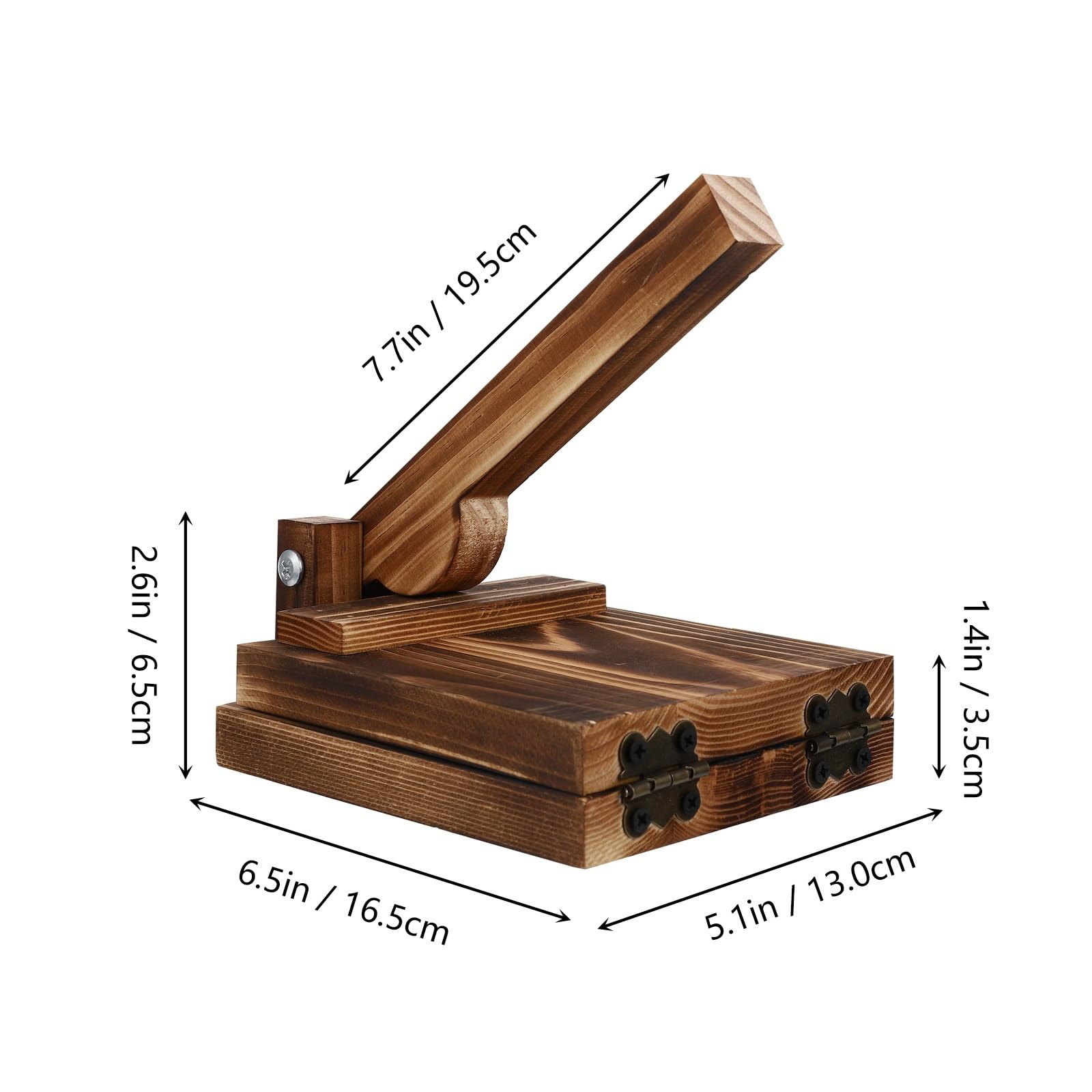 Amosfun Prensa de tortilla de madera, herramienta prensadora de masa de madera, molde grande para hacer bolas de masa para tortilla casera, roti, taco, prensa de masa, marrón