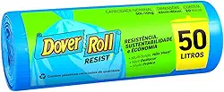 Dover-Roll Saco Para Lixo Resist 50 Litros Azul Rolo Com 20 Sacos