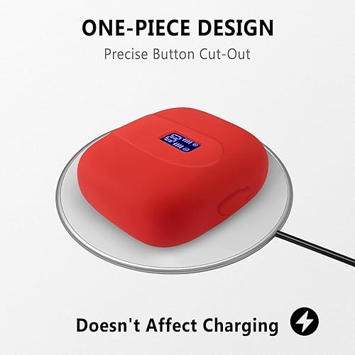 Miniatura 4 de Geiomoo Funda de silicona compatible con TAGRY X08, funda protectora con mosquetón (rojo)