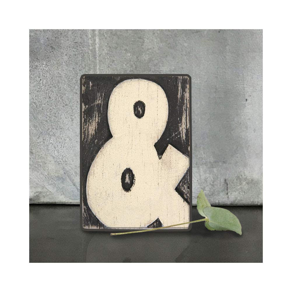 East Of India: Wooden Block Letter: &
