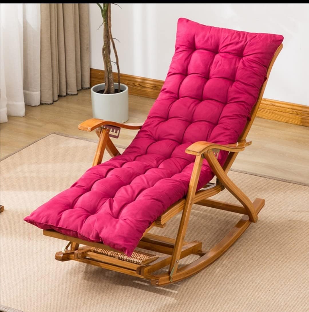 ZYHH Sillón Relax Silla Mecedora Plegable Silla balancin Mecedora Exterior Silla Tumbona Jardin Tumbona Plegable 5 Velocidad Ajustable,con Un Masaje De Pies Y Tapete Largo,Jardín Externa Tumbona