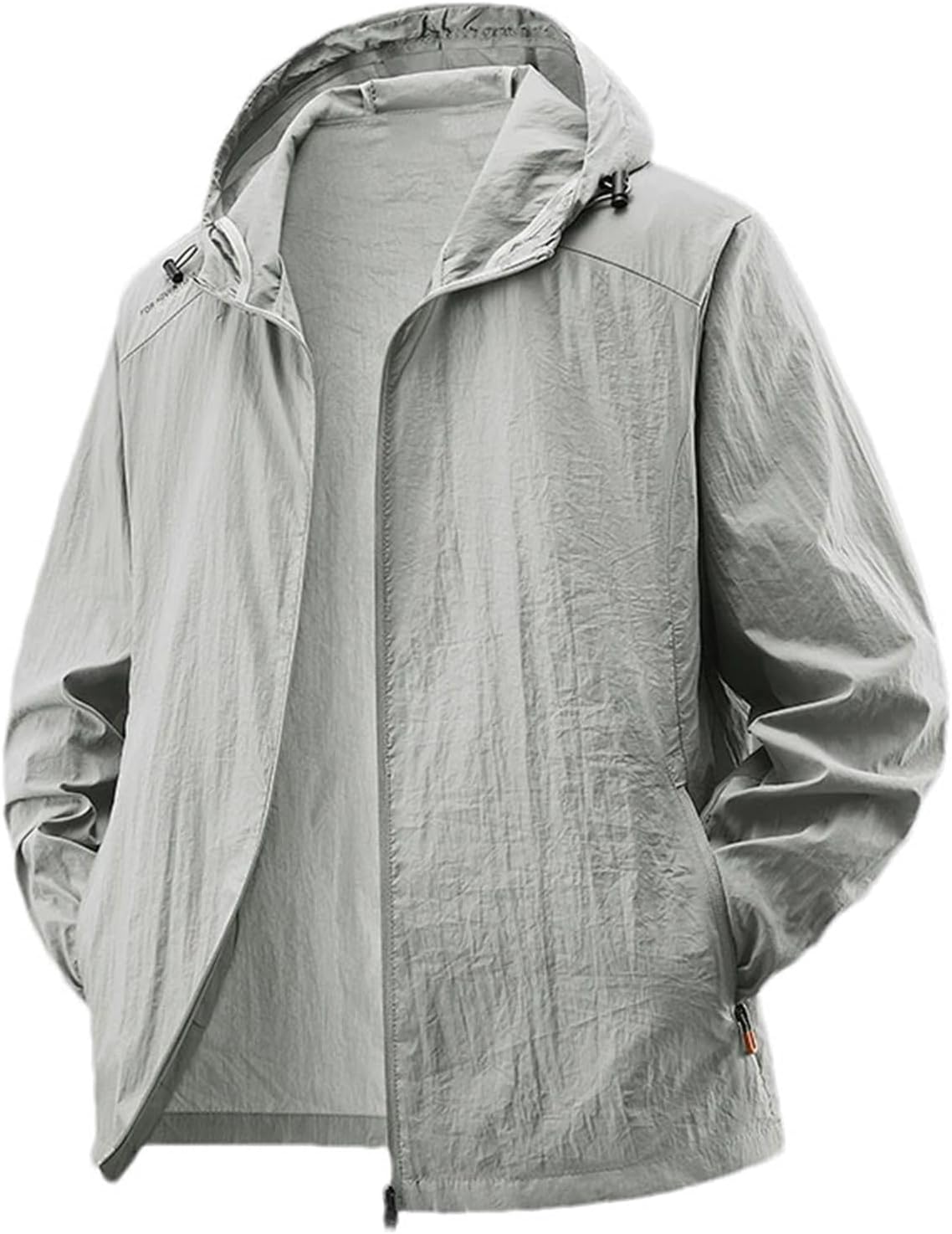 Men's Summer Hiking Jacket Lightweight Hooded Sun Protection Outdoor Sports Running Coat