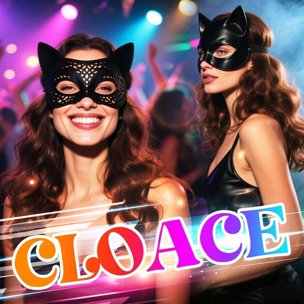 CLOACE Black Leather Masks Rivet Masquerade Party Cat Mask Party PU Eye Covers Halloween Costume Eye Accessory - Image 3