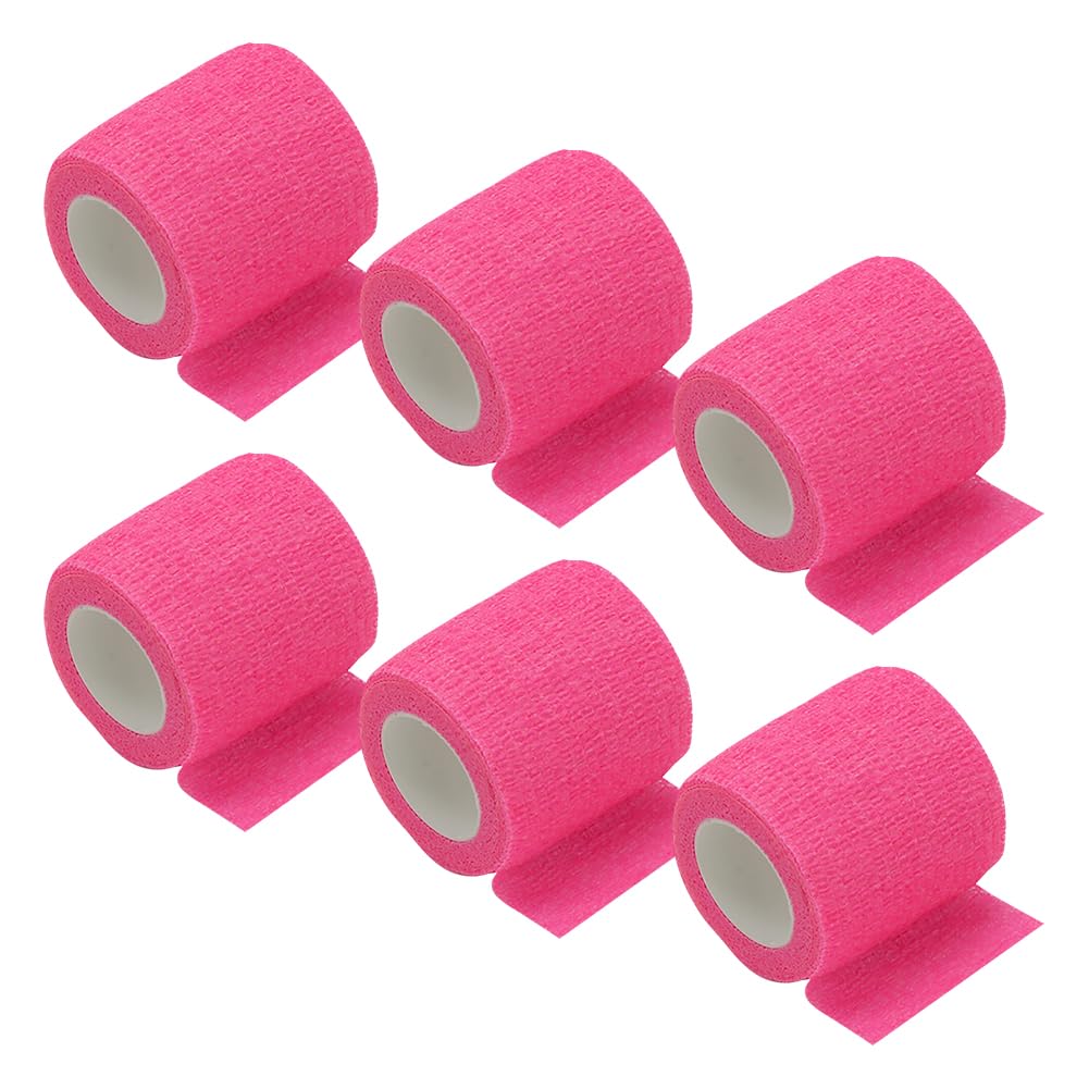 GSHLLO 6 Rolls 5cm x 4 5m Elastic Self Adhesive Bandage Vet Wrap Bandage Tape Stretch Athletic Bandage