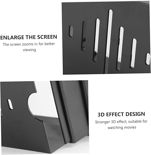 Miniatura 4 de Hemobllo - Lupa de pantalla para teléfono celular 3D HD con soporte para teléfono móvil soporte para películas y amplificador soporte plegable para