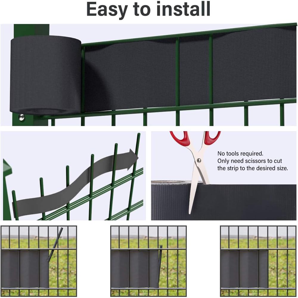 EFFE Fasce PVC frangivista 20 Clip Antracite