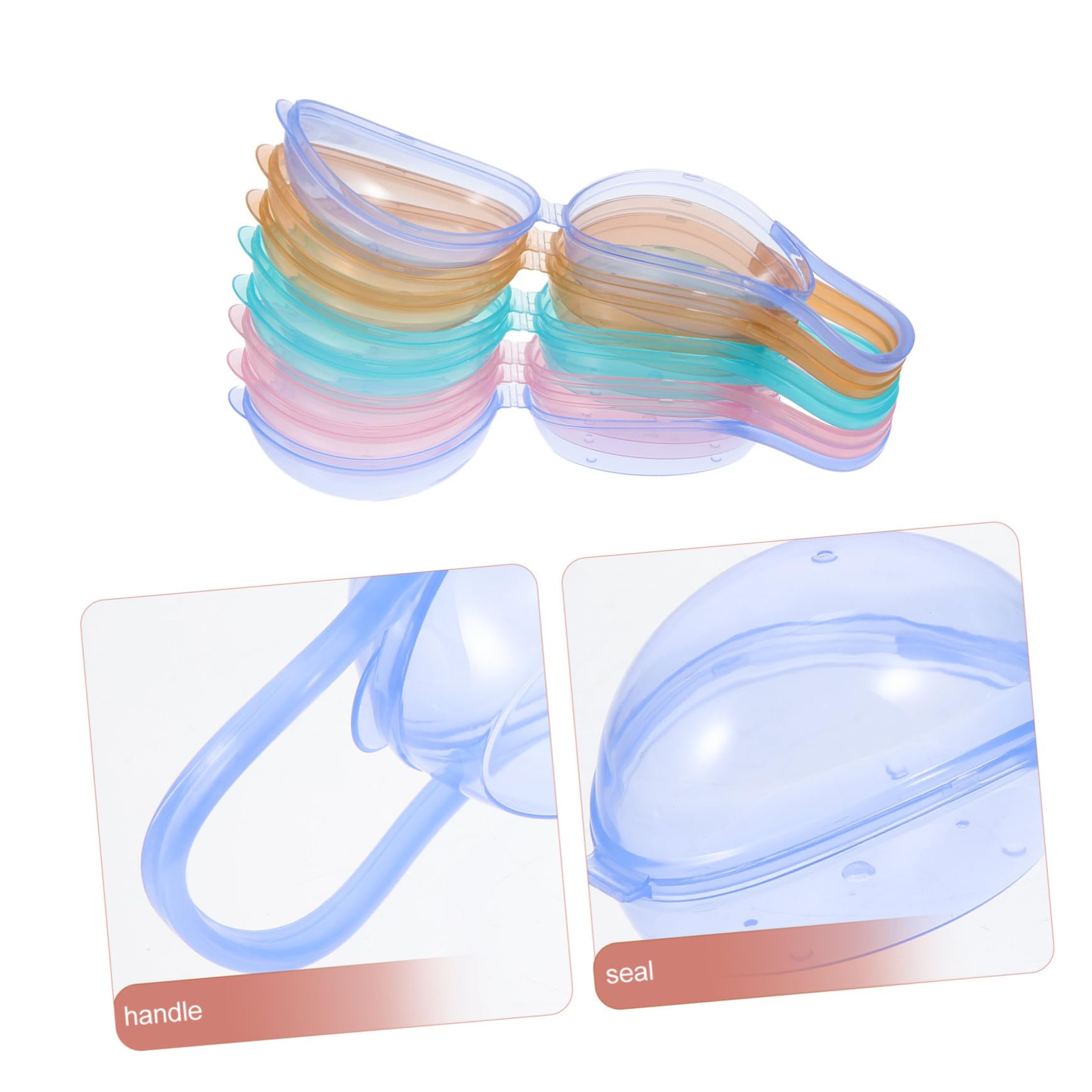 SHOWERORO Pacifier Storage Case for Diaper Bag 8pcs Holder Box for Baby Bibs Case for Boys Girls