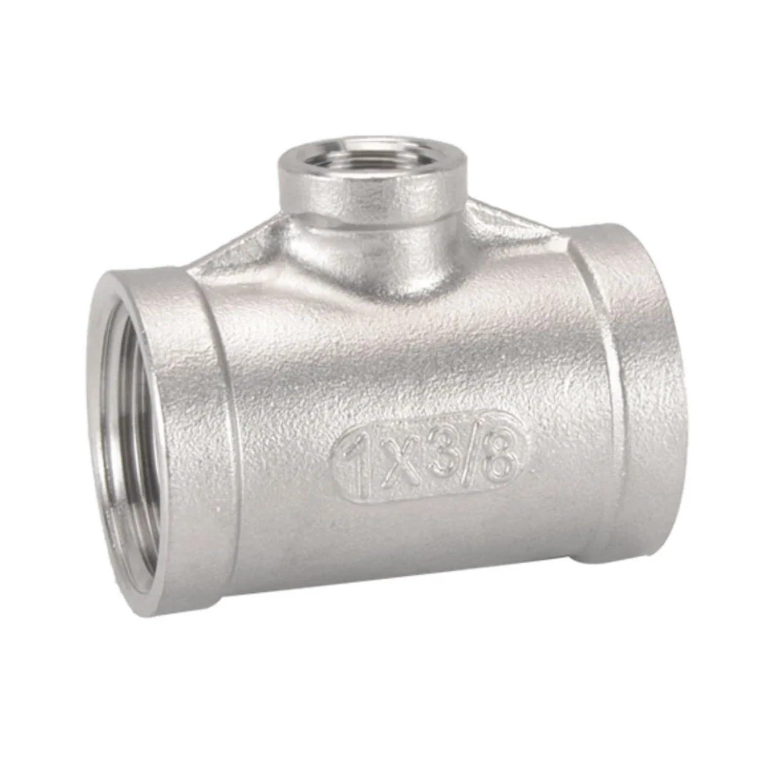 5 uds 1/8 "1/4" 3/8 "1/2" 3/4 "1" 2 "3" 4 "BSP NPT hembra reductor Tee 3 vías 304 conector reductor de montaje de tubería de acero inoxidable(2-1l2 To 1l2 Inch)