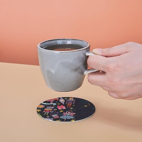 Miniatura 8 de Cascanueces - Juego de 6 posavasos de cuero con diseño de caballo y ratón de Navidad, posavasos para bebidas, tapete para el hogar y la cocina,