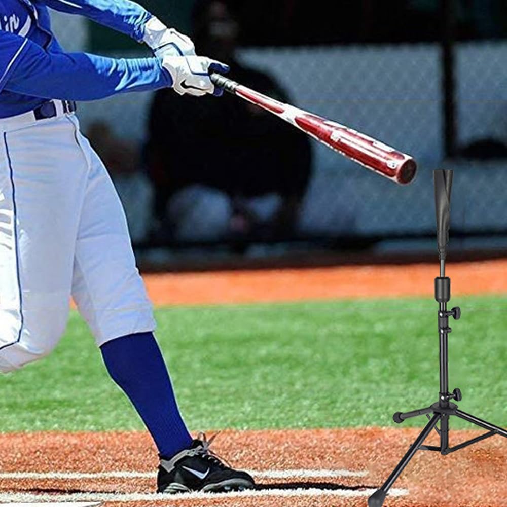 Béisbol Batting Tee Portátil Softball Batir Trípode Base de Té Soporte Altura Ajustable con Bolsa de Transporte para Adultos y Jóvenes Entrenamiento de Golpe