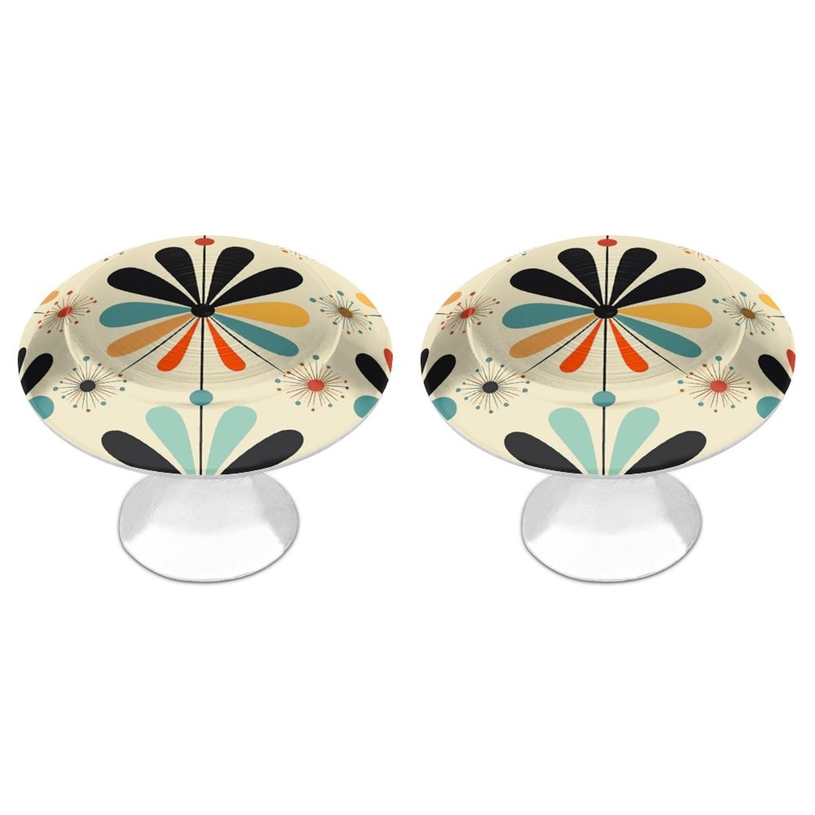 FekiLoot Retro Modern Cabinet Knobs Personality Stainless Steel Round Drawer Handles Circle Modern Cabinet Handles Drawer Knobs for Kitchen Dresser Bathroom Cupboard Furniture