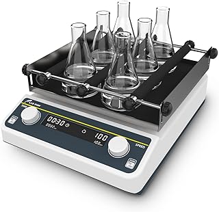 LABFISH Digital Orbital Shaker Table Adjustable Speed 40-200RPM,Workplate 9.85"x9.85" Capacity 2KGS,Laboratory Orbital Rotator Shaker with Timer(1min-23h59min) & Continuous Mode for Chemical