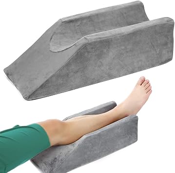 Zelen Elevation Pillow Bed Wedge for Legs Sleeping Foam Wedge Elevated Pillows Ortho Cushion Riser Knee Ankle Support Rest Legs Bolster Elevator Elevating Cushions Feet Protector 49cm Long