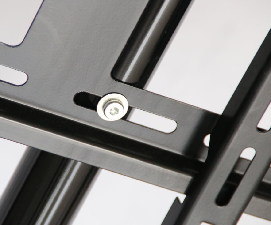 Hodedah Import Mount & Three Oval Tempered Glass Shelves Tv Stand, Black