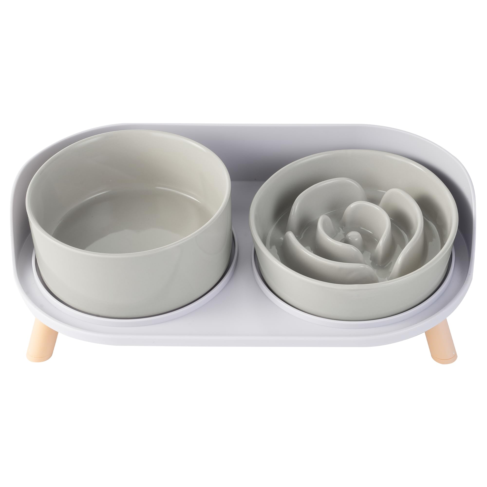 PTOBER Elevated Slow Feeder Set