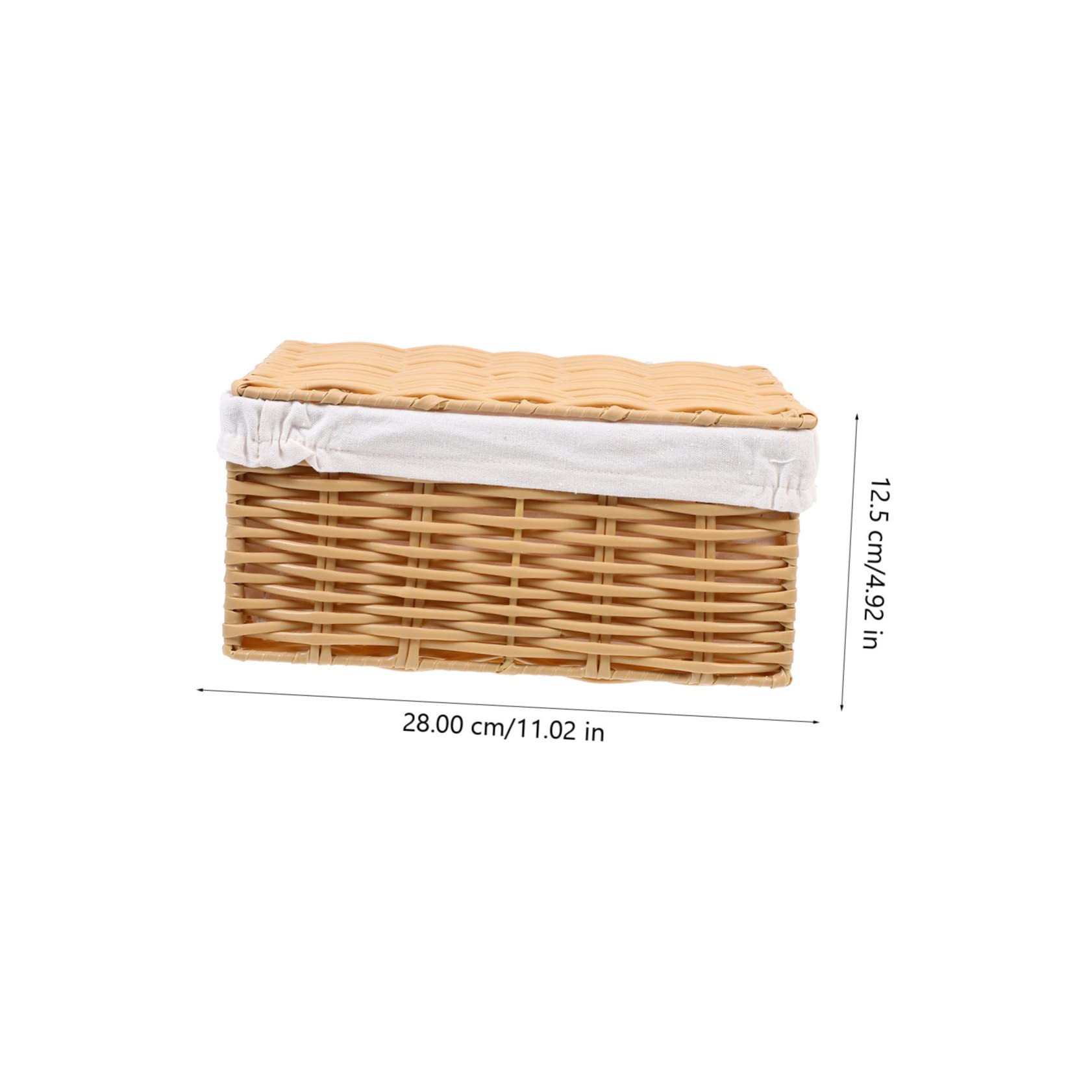 Unomor Clothes Basket Convenient Woven Basket Storage Lid for Pantry Living Room