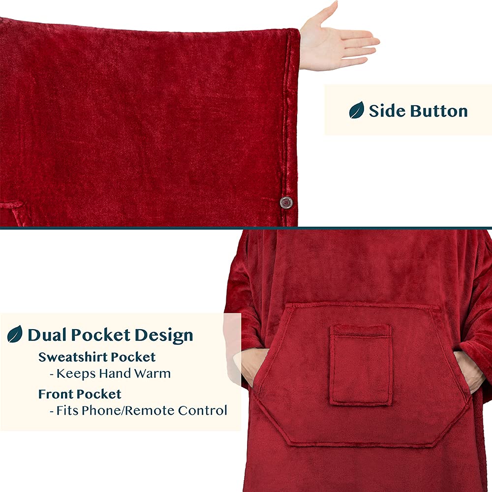 PAVILIA Poncho à capuche surdimensionné pour femme et homme, cache-cou, polaire douce pour adulte