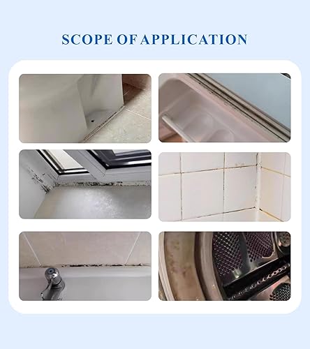 Miniatura 2 de Gel removedor de manchas de moho doméstico, limpiador de lechada mejor para fregadero de cocina del hogar, ducha de baño, lavadora de carga frontal,