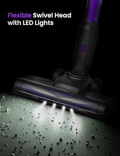 Miniatura 7 de Vexilar V8PRO - Aspiradora inalámbrica para el hogar, aspiradora de palo de 25 Kpa con diseño de pie, máximo 35 minutos de funcionamiento,