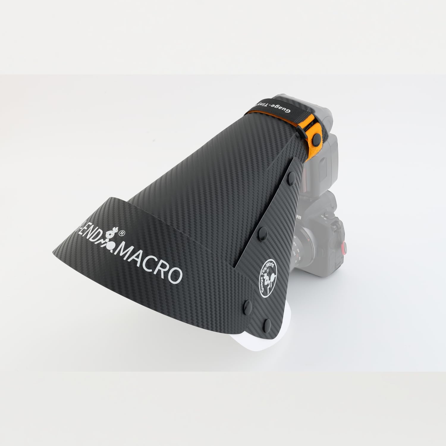 GUAGE Diffuseur de flash macro compact Taille II Pare-soleil d'objectif en forme de fer à cheval pour objectifs de 60 mm Boîte à lumière pour insectes, fleurs et prises de vue détaillées