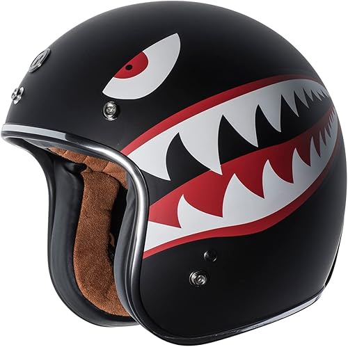 Miniatura 8 de TORC T50/Del Mar Casco de Motocicleta con Cara Abierta 3/4 con Gráficos negro (Flat Black Flag),Brillo Cali Púrpura,Brillo Cali Teal,nardo