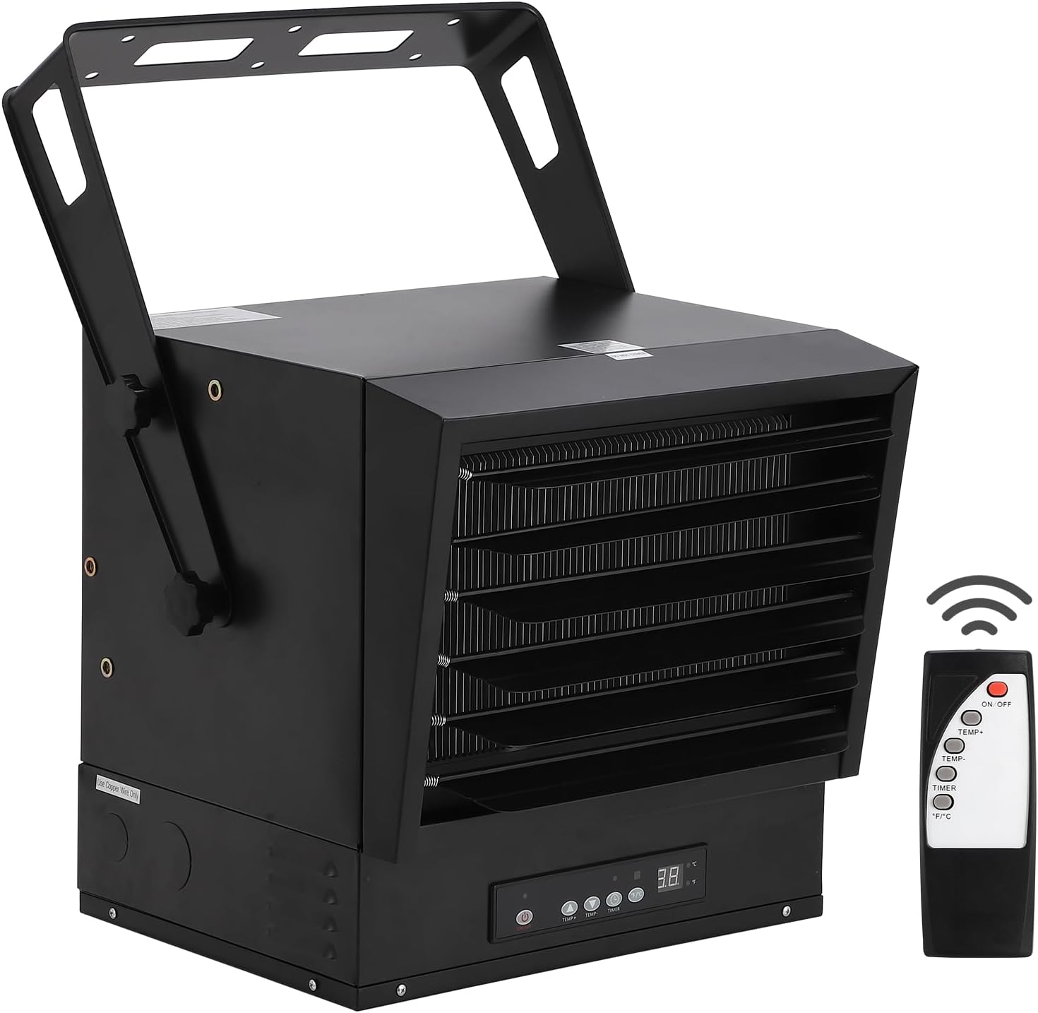 10000W Garage Heater 240V Digital Fan-Forced Wall Mount Shop Heater with Full-Function Remote, Hardwired Shop Heater with 12H Timer, Overheat Protection, Ideal for Garage, Workshop