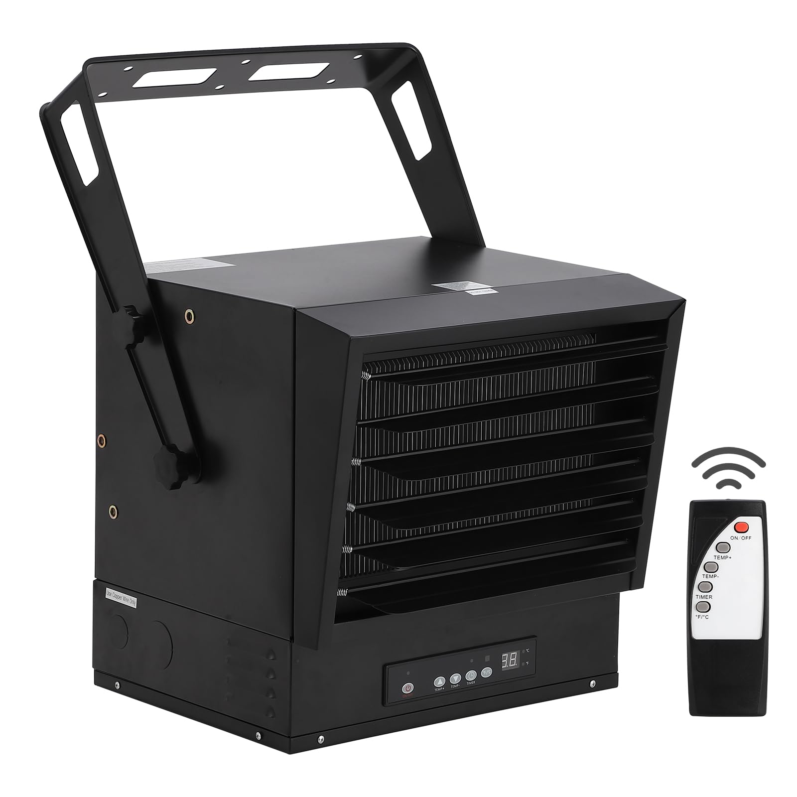 10000W Garage Heater 240V Digital Fan-Forced Wall Mount Shop Heater with Full-Function Remote, Hardwired Shop Heater with 12H Timer, Overheat Protection, Ideal for Garage, Workshop