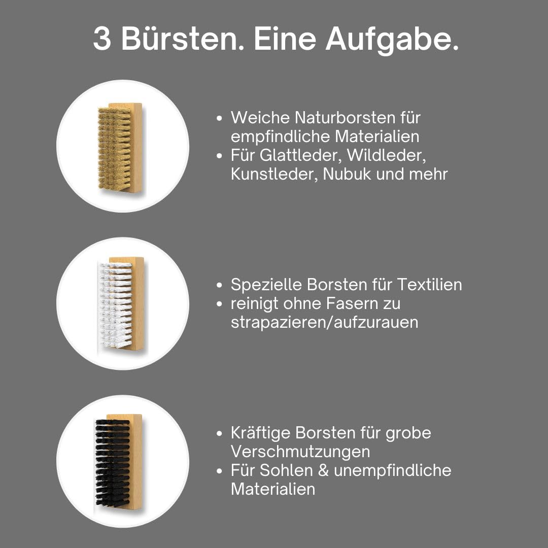 Spazzola BALM Brush+Clean Dirt – Per Suole E Materiali Resistenti, Setole Rigide Per Pulizia Profonda, In Legno