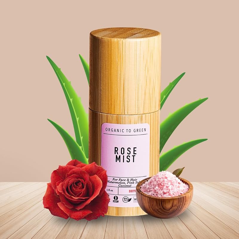 Organic To Green Rose Mist Bruma Facial de Água de Rosas