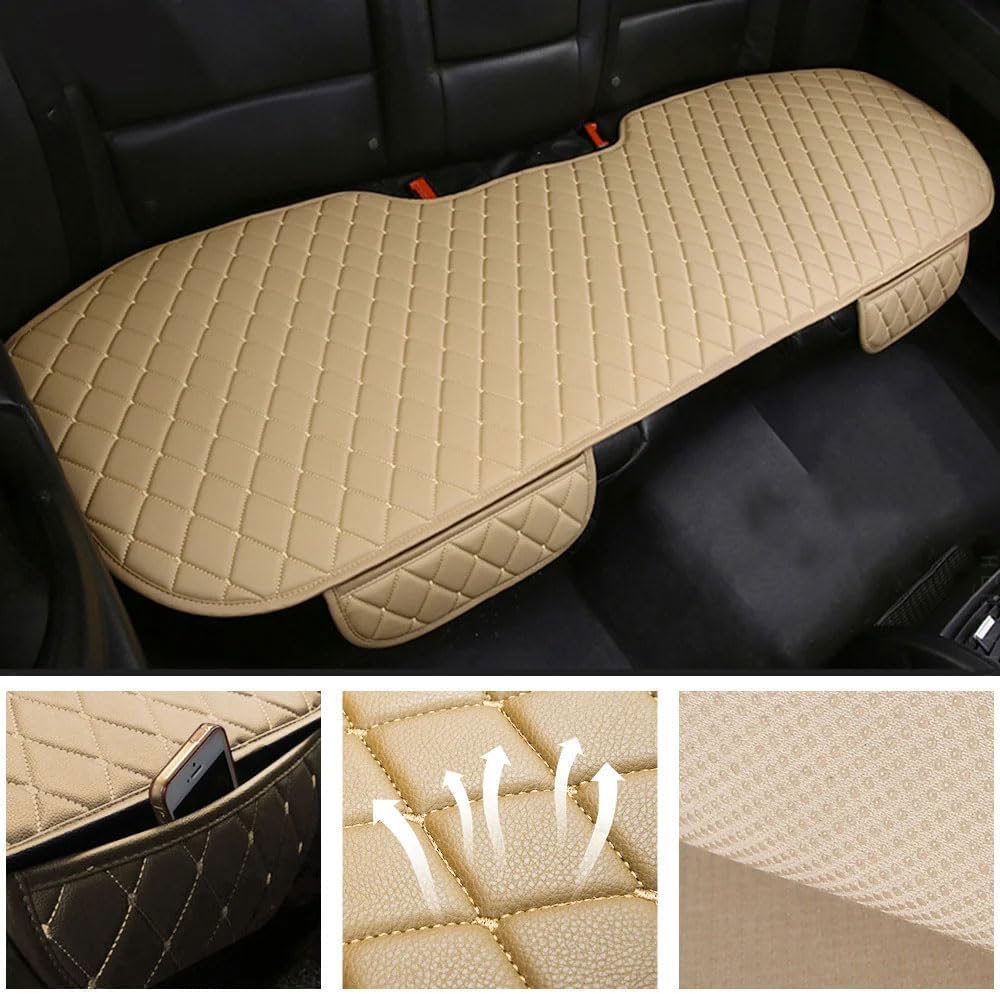 Cuscino Sedile Auto per Ford Transit (2004-2006), Cuscini di Protezione per sedili Auto PU Pelle Impermeabile Copri Sedile Tappetino Cuscino,Beige/B