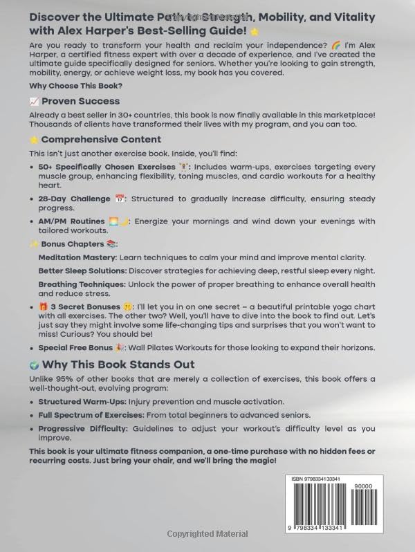 Chair Yoga for Seniors over 60: Complete Guide to Feel 10 Years Younger in Just 10 Minutes a Day - Exercise Book for Toning & Weight Loss (Defy Aging at Home) - Image 2