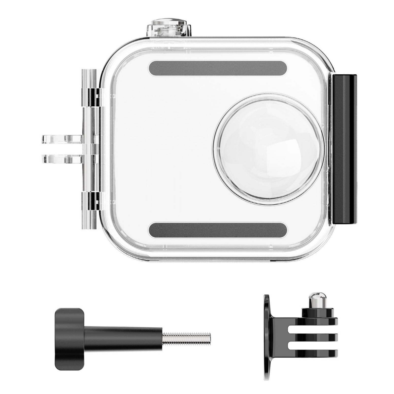 Boîtier sous-marin transparent pour caméras d'action, étui de plongée améliore le design résistant aux chocs, capture de scène dynamique, coque de protection transparente pour appareils photo