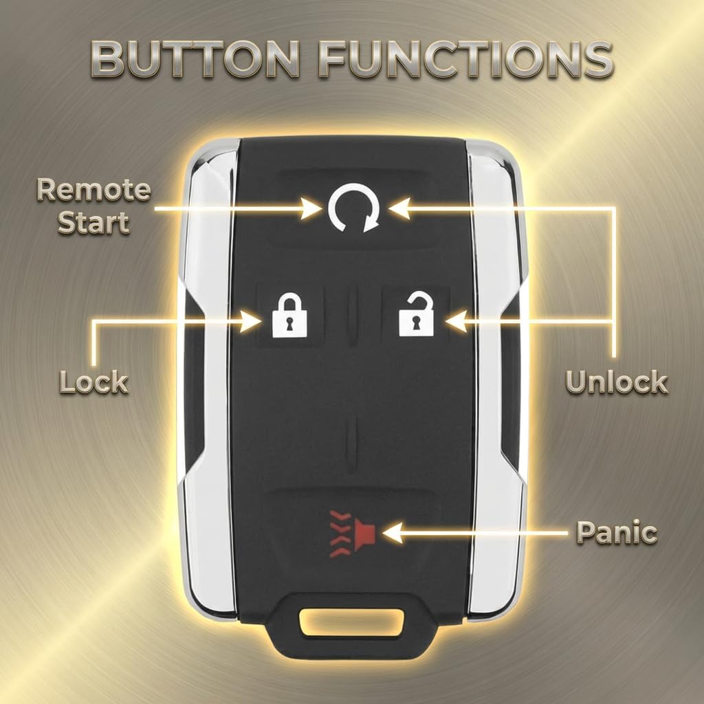 Key Fob Replacement Fits for GMC Sierra Chevy Silverado 1500 2500 3500 2500HD 3500HD 2014 2015 2016 2017 2018 2019 2020/ Canyon Colorado 2015-2021 M3N32337100 (Pack of 2)