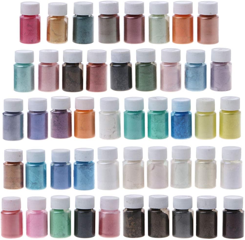Amazon.co.jp JokeWEN UVレジン用染料 47色顔料ブリリアントマイカパウダーキットエポキシ樹脂着色剤メイクアップバスボム