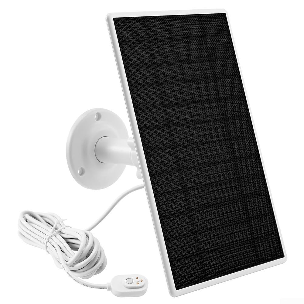Panneau Solaire 5W pour Caméras de Sécurité pour Arlo, Alimentation Continue pour Arlo Pro 5S 2K 4 3 Projecteur Ultra 2 (4K) et Go 2 Caméras, Résiste de -20℃ à 60℃ Installation facile