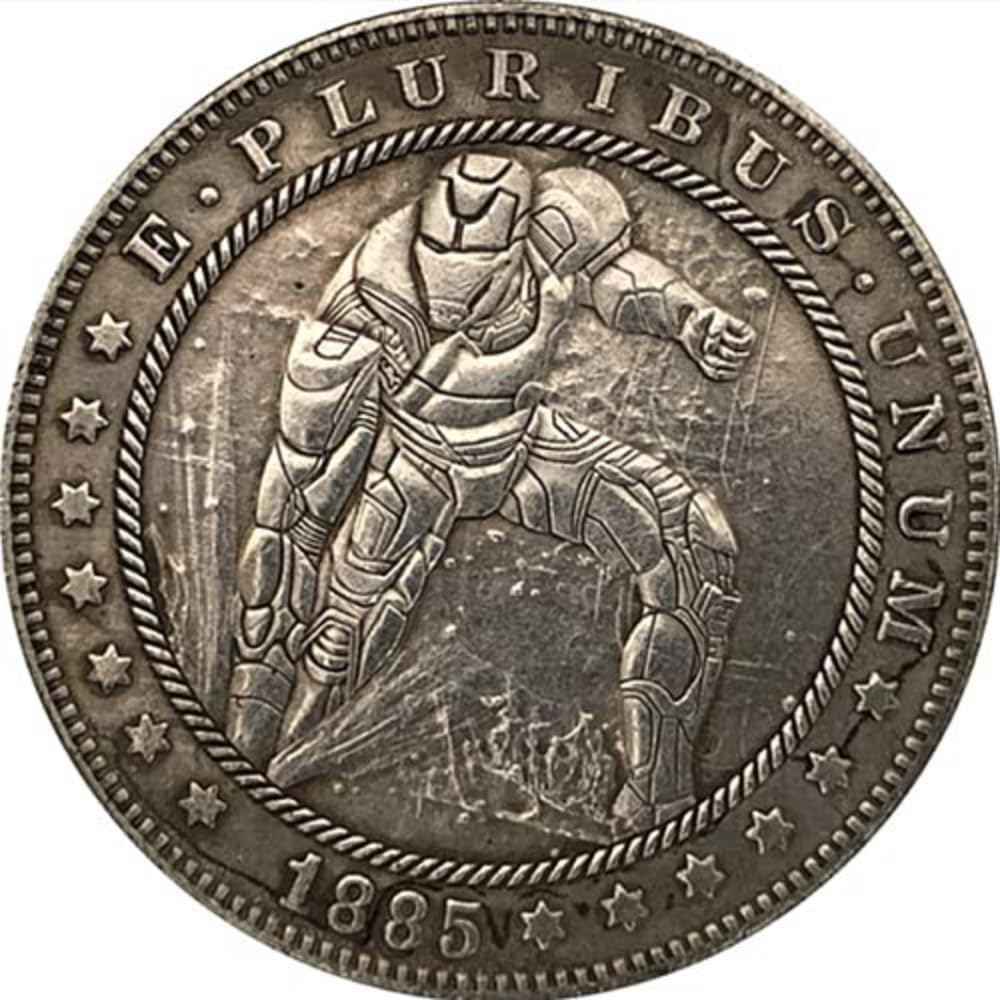FOTN Marvel Iron Man Souvenir Coin, US Copy Antique Hobo Nickel Coin Commemorative Badge Collection Toy