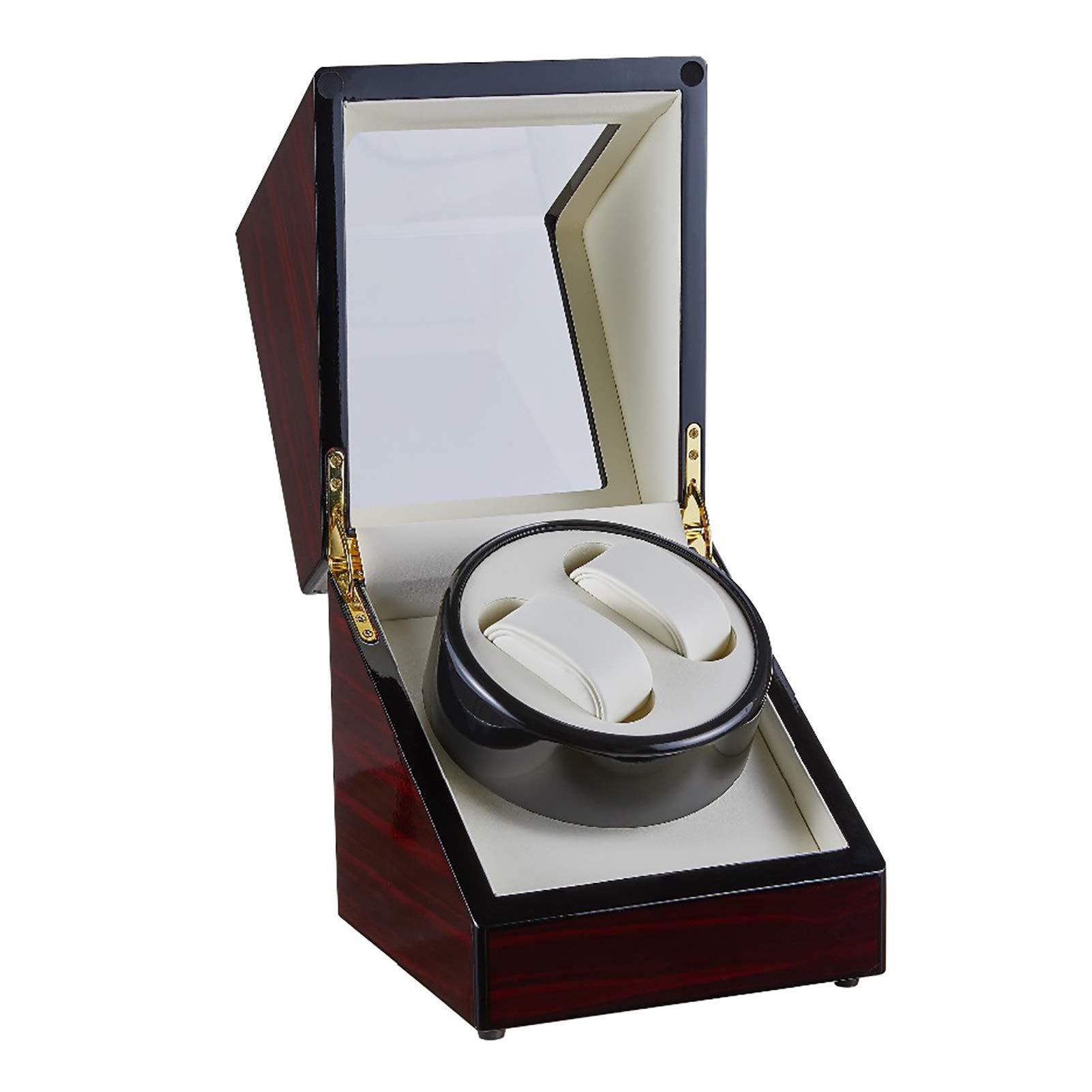 Avvolgitori per Orologi - Orologio Meccanico a 2 cifre con Motivo in Ebano, Dispositivo di Carica Automatica, Scatola per Orologi da Uomo e da Donna, Muto per Uso Domestico, agitatore per Orologi