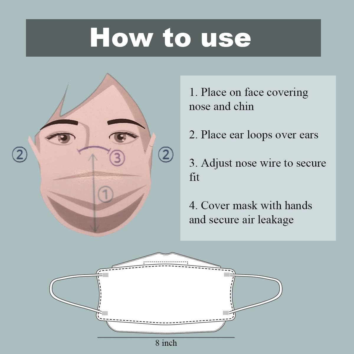 Premium KF94 Face Mask 4 Layers Comfortable Individually Packaged (Black Pack of 100)