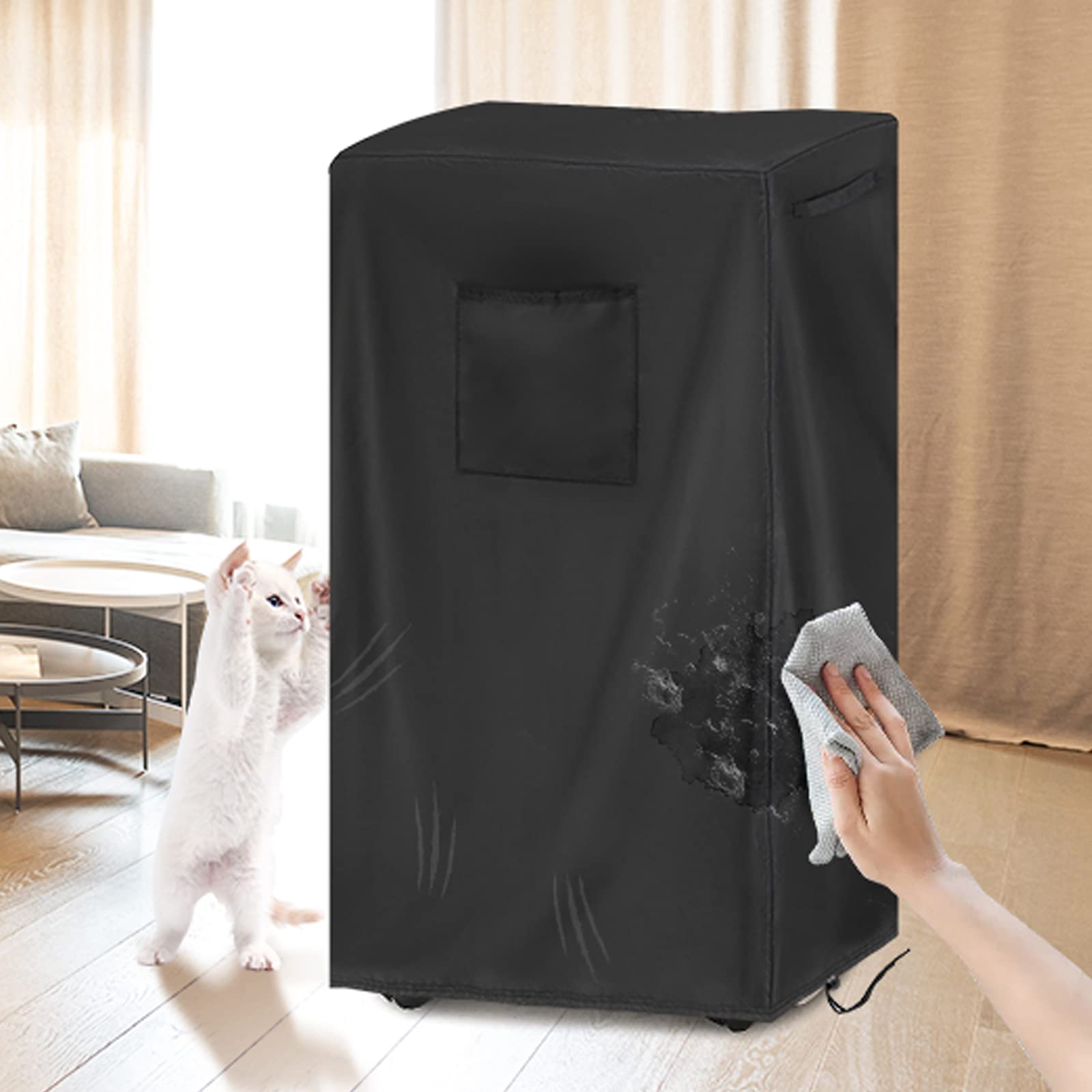 Copertura portatile del condizionatore d'aria per il nero e il decker, impermeabile AC copre per la copertura antipolvere dell'interno 420D, 49x40x76 cm