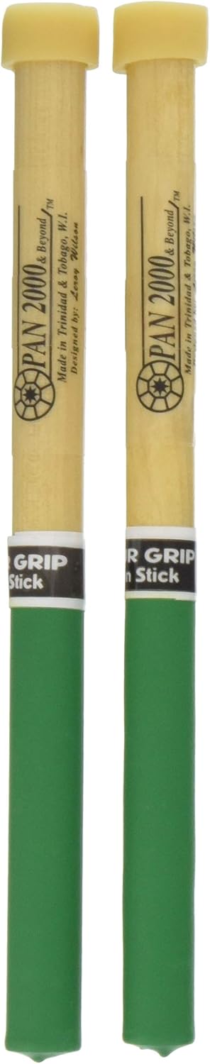 Steel Pan Mallet for Low Tenor Pan (1 Pair) Wood Shaft/Rubber Grip Color: Yellow