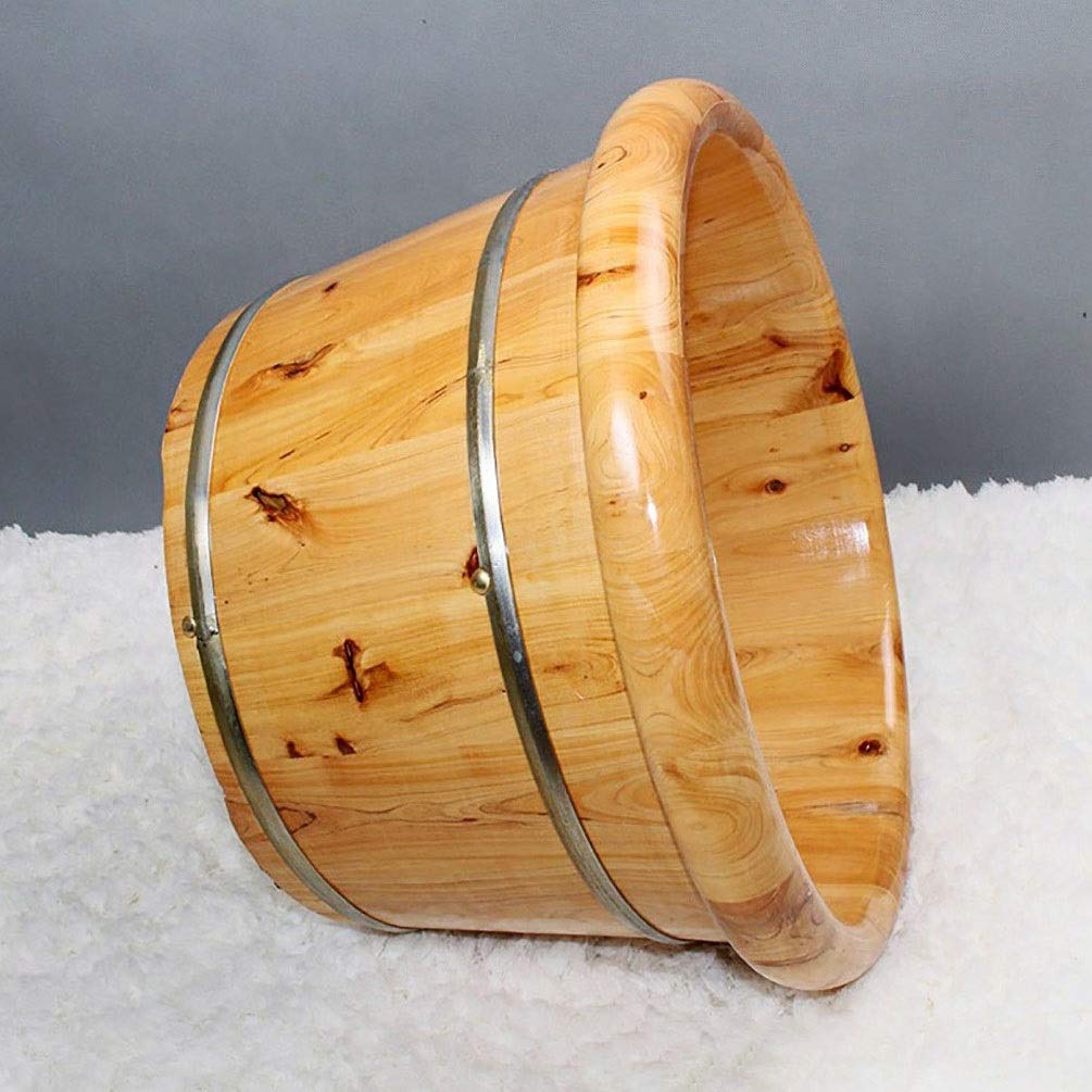 Secchio per pediluvio in legno Spa per piedi e gambe per adulti, pediluvio relax per pedicure, grande vasca idromassaggio per pediluvio, massaggio ai piedi spa per la casa, sauna secchio in legno