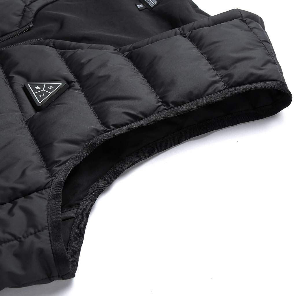 Chaleco calefactable unisex, chaqueta térmica, chaqueta calefactable con carga USB, chaqueta de plumón eléctrica con 8 zonas de calentamiento y 3 niveles de calor, chaqueta de invierno (sin batería