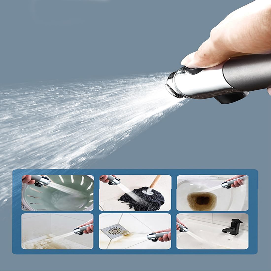 Pommeau de douche filtré – Adoucit les cheveux brillants et le confort ultime – Anti-calcaire avec tuyau et 1 filtre (1 pièce)