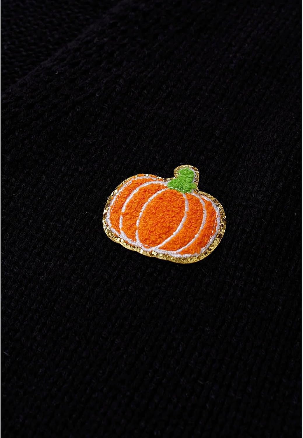 CHICWISH Women's Black Purple Halloween Ghost Patch Open Front Cardigan Sweaters V Neck Casual Button Down Knit Coats - Image 5