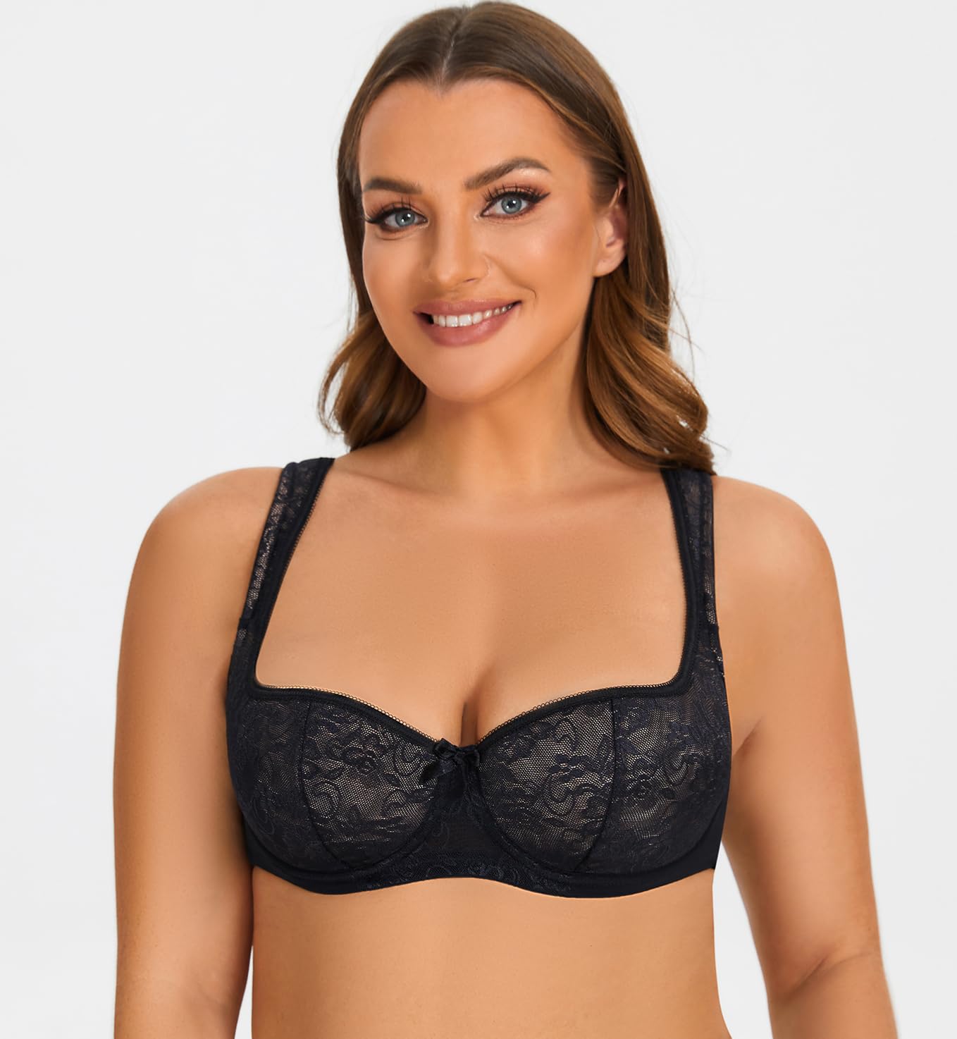 MELENECA Donna Balconette Reggiseno Pizzo Cinghie Imbottite con Ferretto