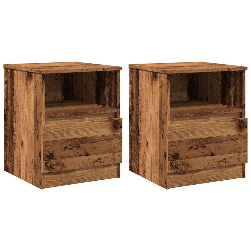 Eleganter Nachttisch mit Schublade und Fach aus langlebigem Holzwerkstoff, feuchtigkeitsbeständig und stabil für Wohnzimmer und Schlafzimmer