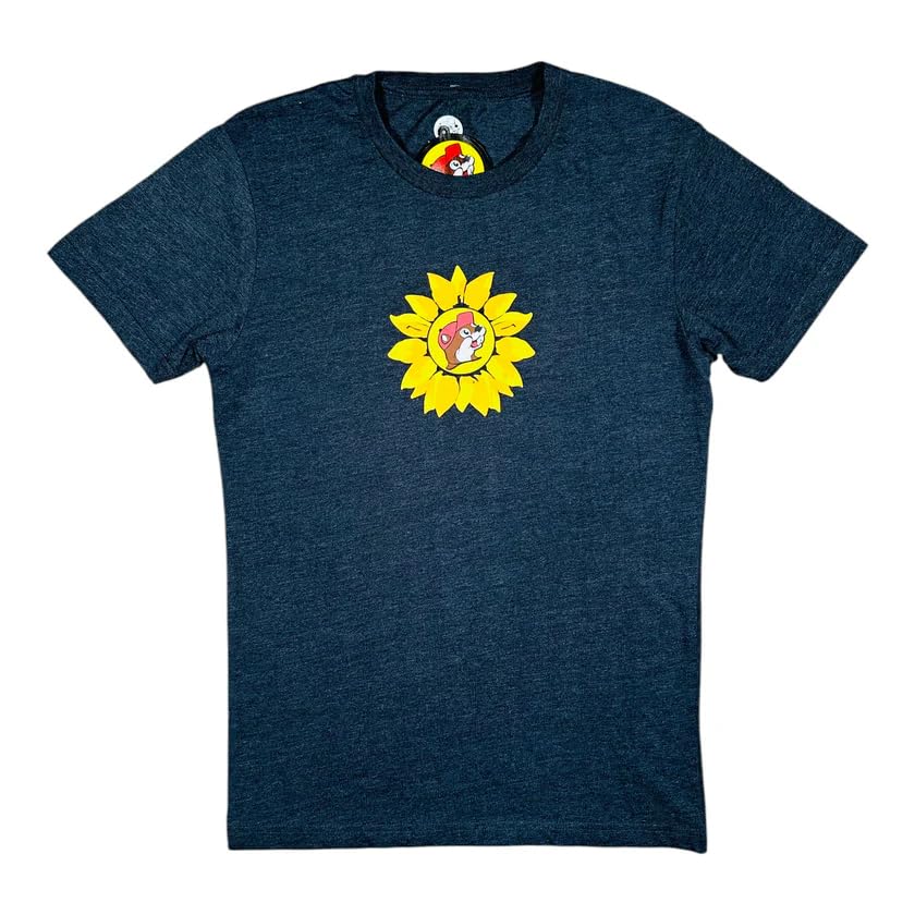 Buc-ee's Sunflower Graphic T-Shirt, Charcoal Gray, Short Sleeve XXXL