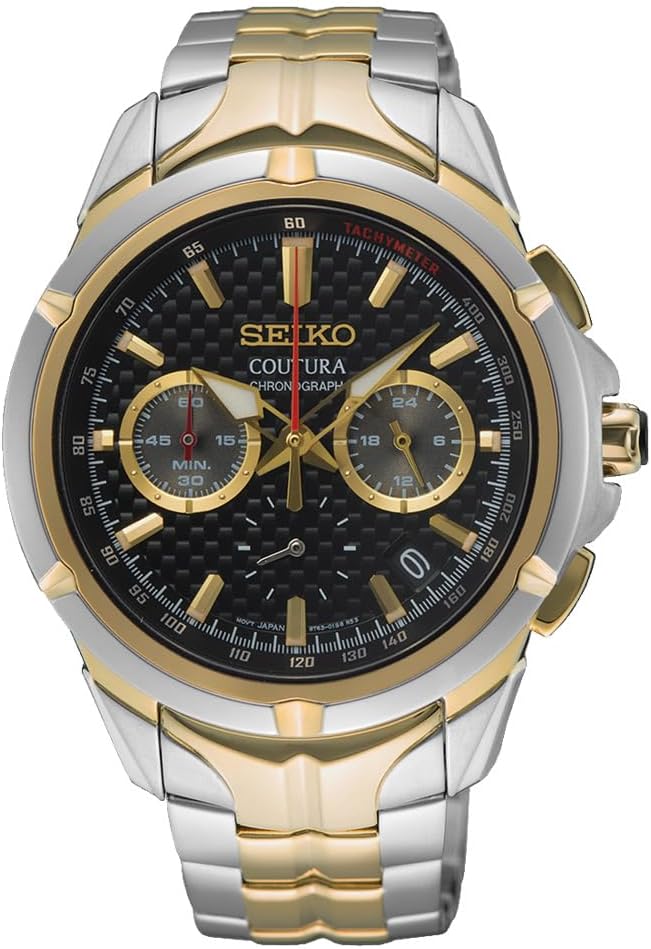 SEIKO SSB434 Men’s Coutura Chronograph Quartz Watch – Black