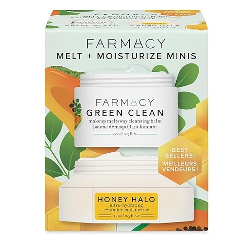 Miniatura 2 de Farmacy Melt + Moisturize Minis Duo  Green Clean Bálsamo limpiador de maquillaje y miel Halo Ceramida hidratante facial  La rutina perfecta para