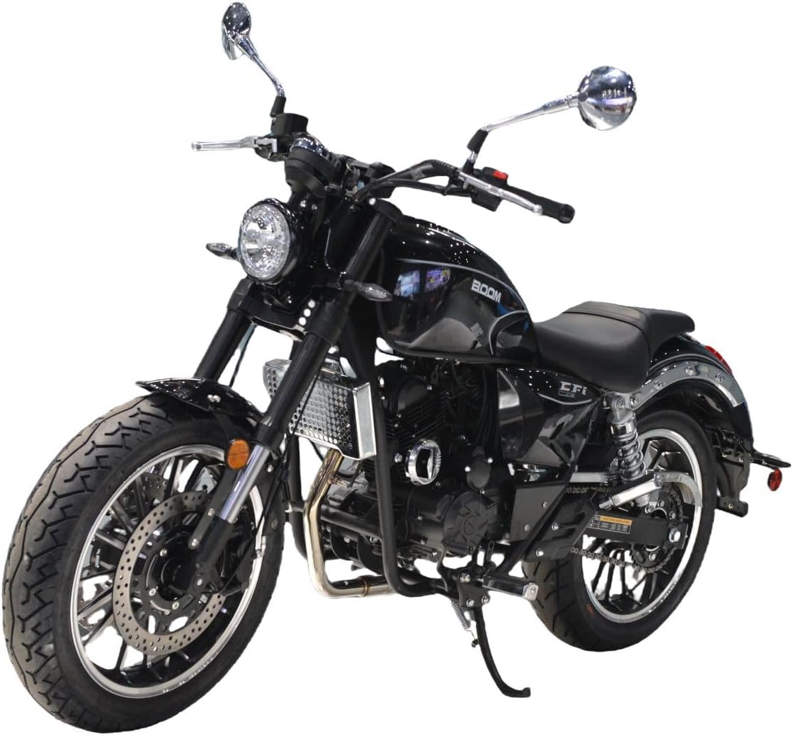 BOOM 250cc 6 Speed EFI Fuel Injection Dirt Bike Motorcycle Bike Street Bike Motorcycle (BLACK)
